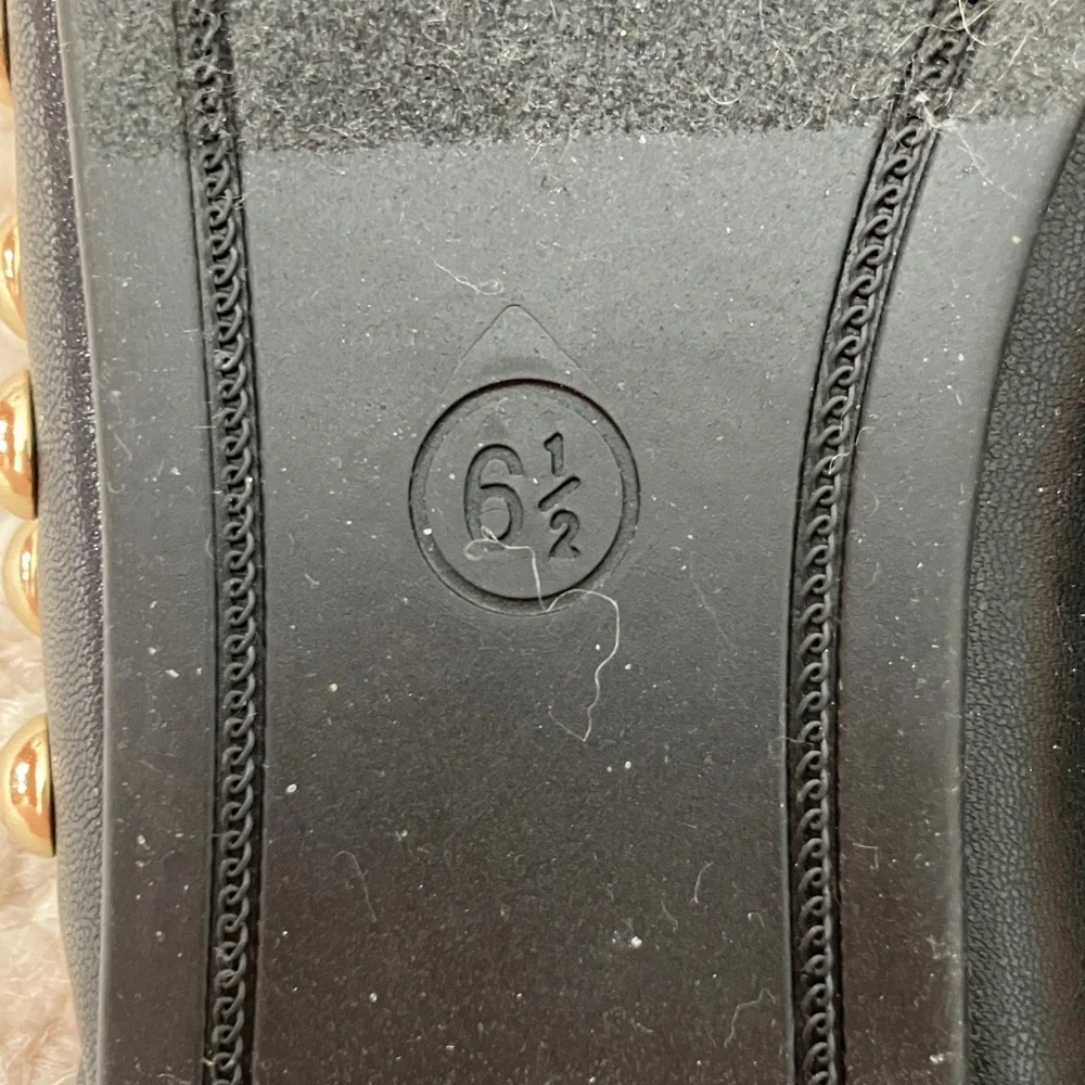 A New Day Channing  Black and Gold Studded Women's Mules - Picture 4 of 6